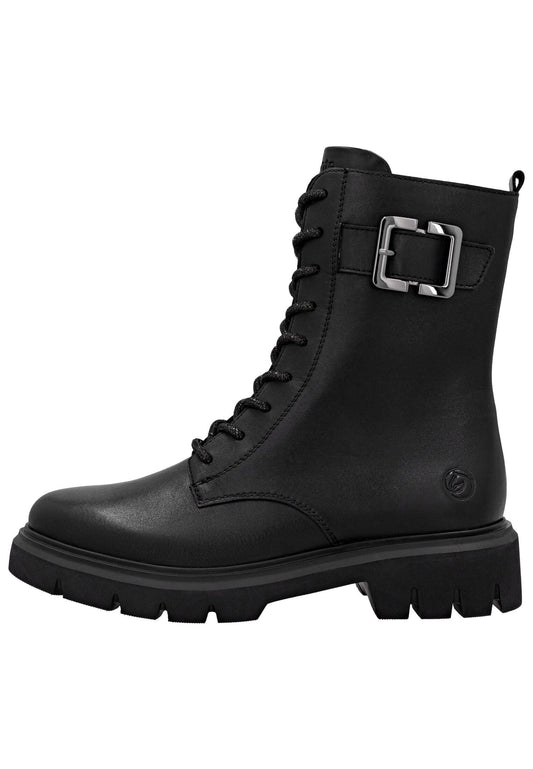 Remonte Stiefelette Leder Schwarz/Schwarz Warmfutter