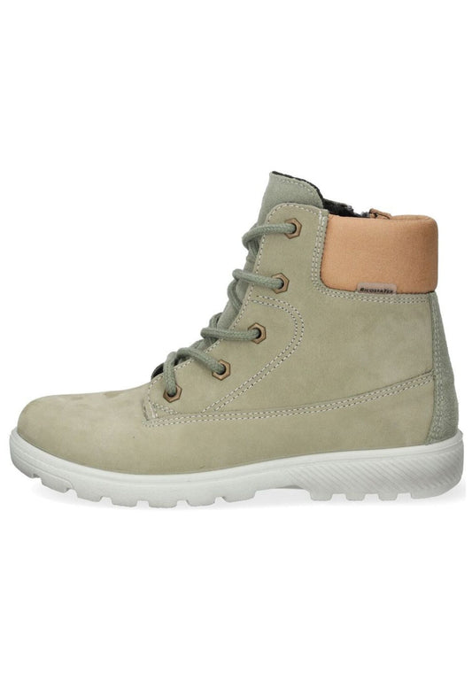 Ricosta Stiefelette Leder/Textil Grün/Braun Warmfutter