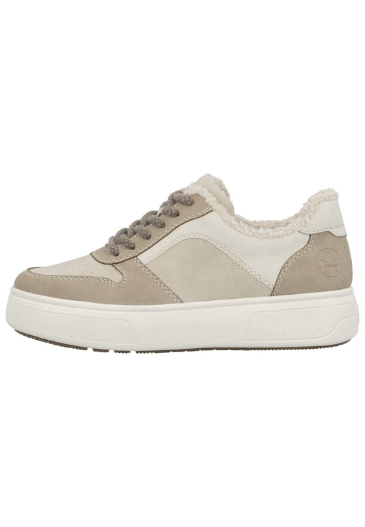 Rieker Sneaker Lederimitat Beige