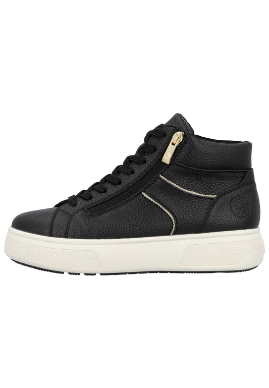Rieker Sneaker Lederimitat Schwarz