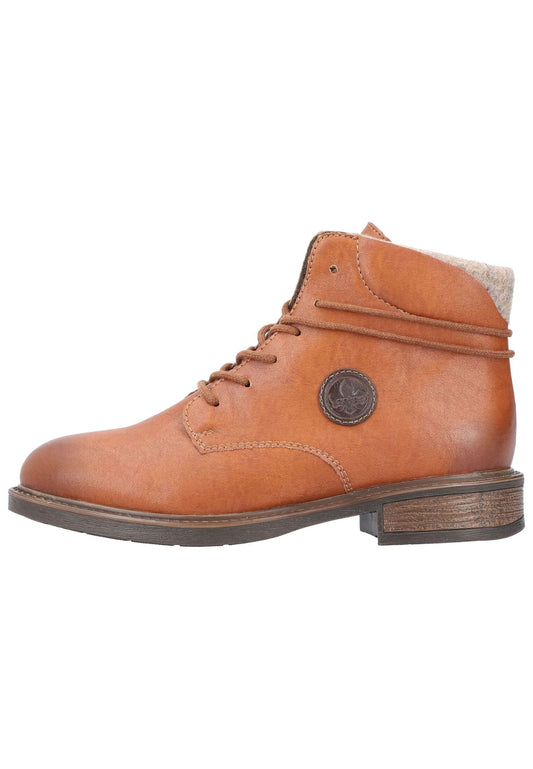 Rieker Stiefelette Lederimitat Braun