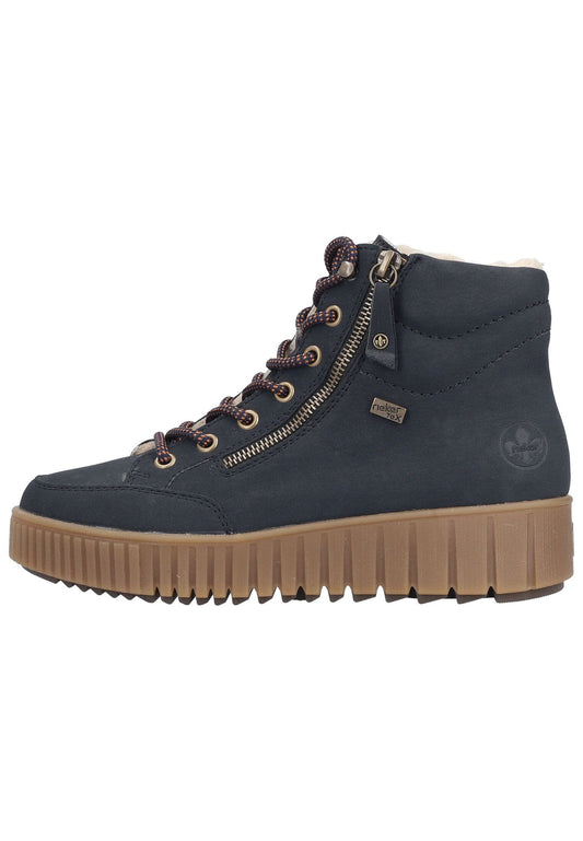 Rieker Stiefelette Lederimitat Pazifik Warmfutter