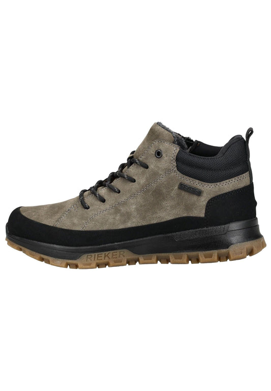 Rieker Stiefelette Lederimitat Schwarz/Braun