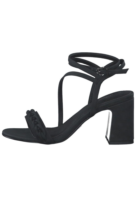 s.Oliver Sandalen Lederimitat Schwarz