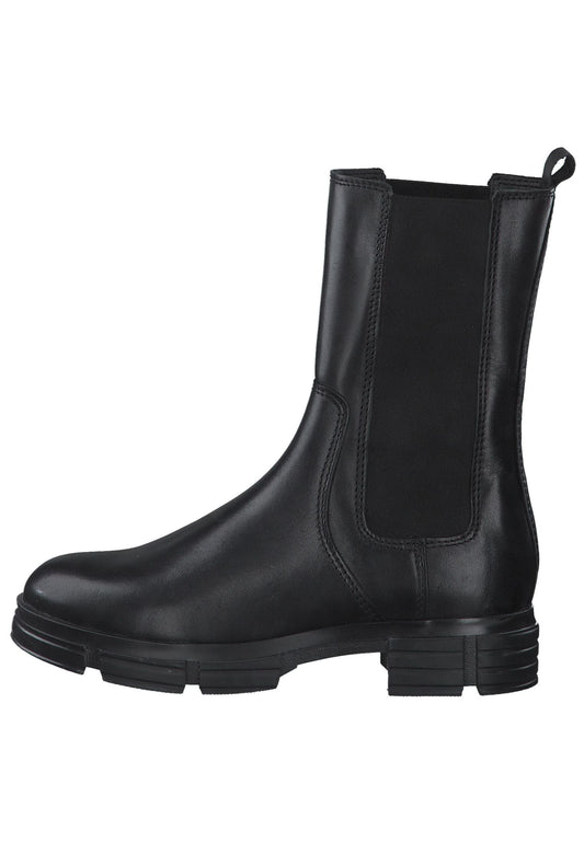 s.Oliver Stiefelette Leder/Textil Schwarz