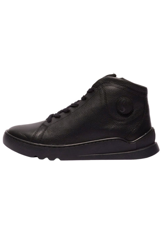 softinos Sneaker Leder Schwarz