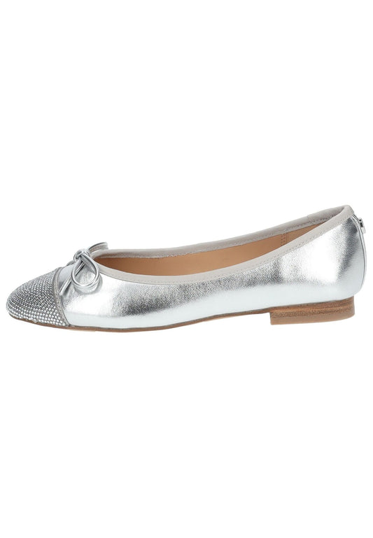 Steve Madden Ballerinas Leder/Textil Silber
