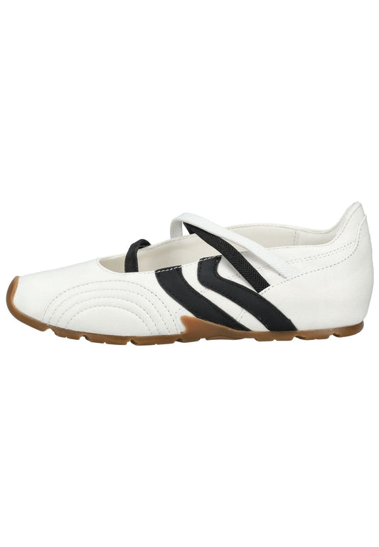 Steve Madden Ballerinas Leder Weiß/Schwarz