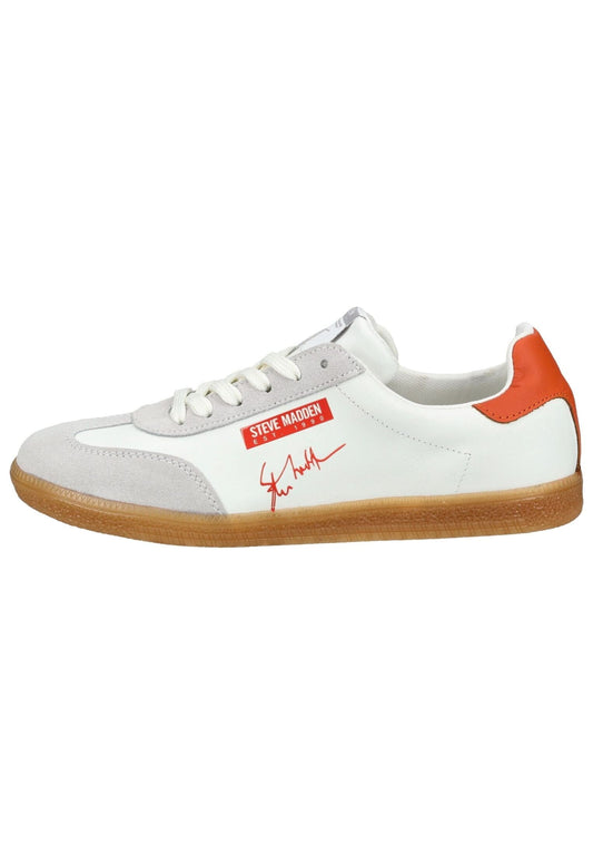Steve Madden Sneaker Leder Weiß/Orange
