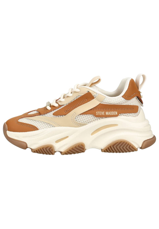 Steve Madden Sneaker Lederimitat Braun/Weiß