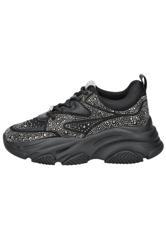 Steve Madden Sneaker Lederimitat/Mesh Schwarz/Silber
