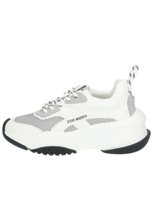 Steve Madden Sneaker Lederimitat/Textil Weiß/Grau