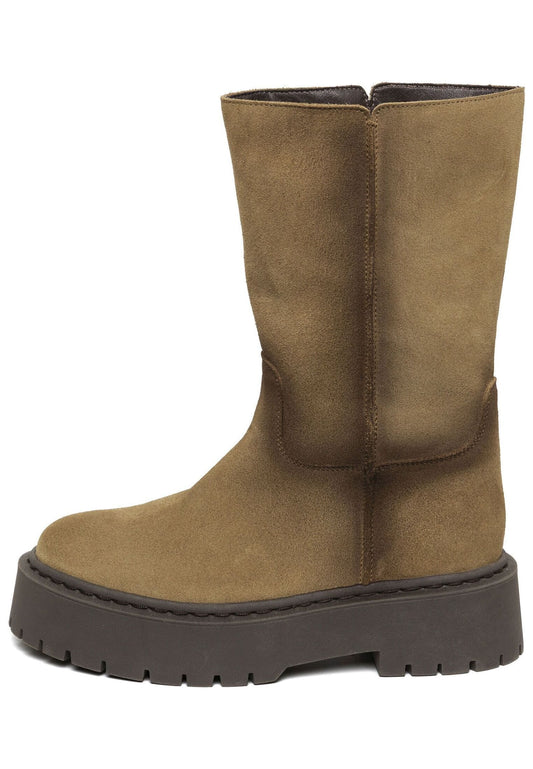 Steve Madden Stiefel Veloursleder Taupe