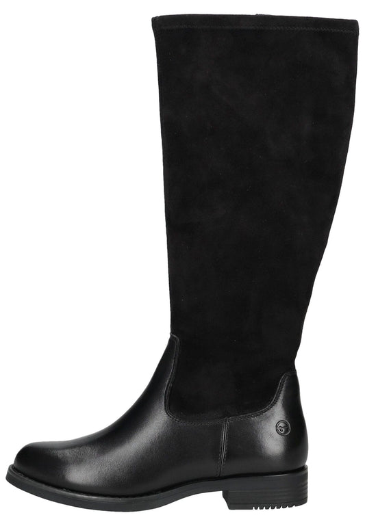 Tamaris Comfort Stiefel Leder/Textil Schwarz