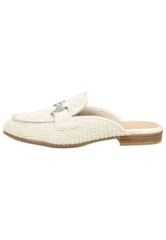 Tamaris Pantoletten Lederimitat/Textil Ivory