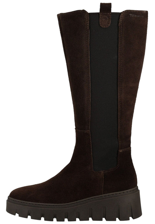 Tamaris Stiefel Veloursleder Mocca