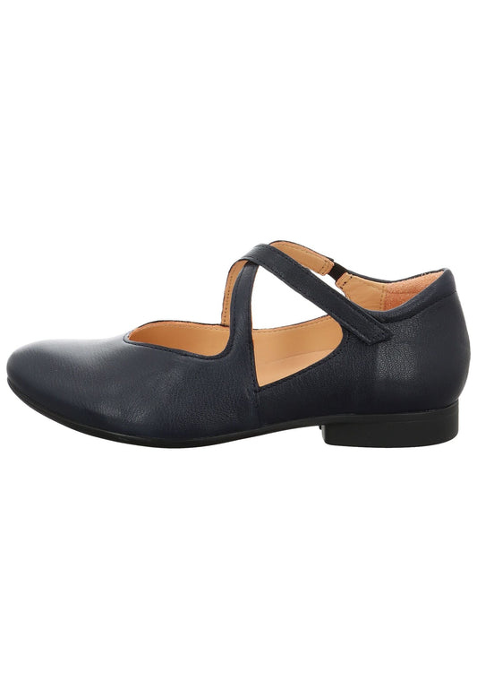 Think! Ballerinas Leder Blau