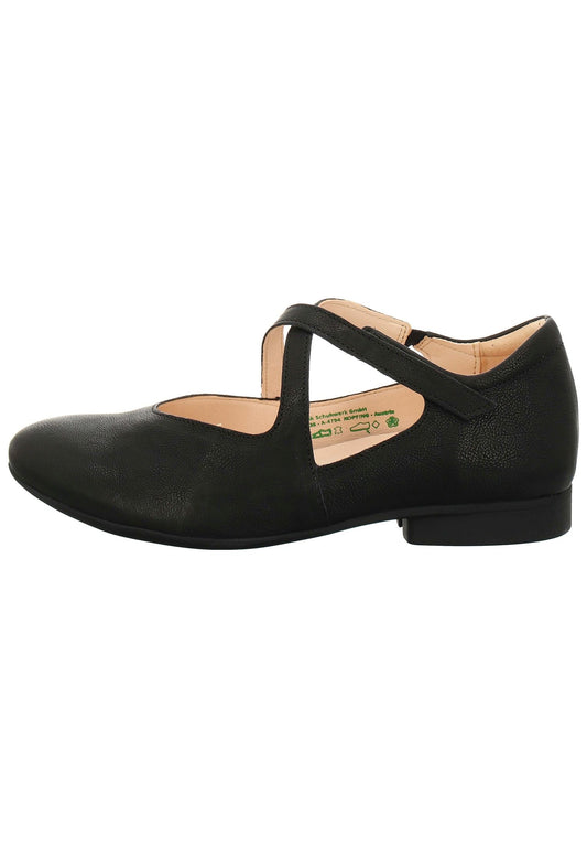Think! Ballerinas Leder Schwarz
