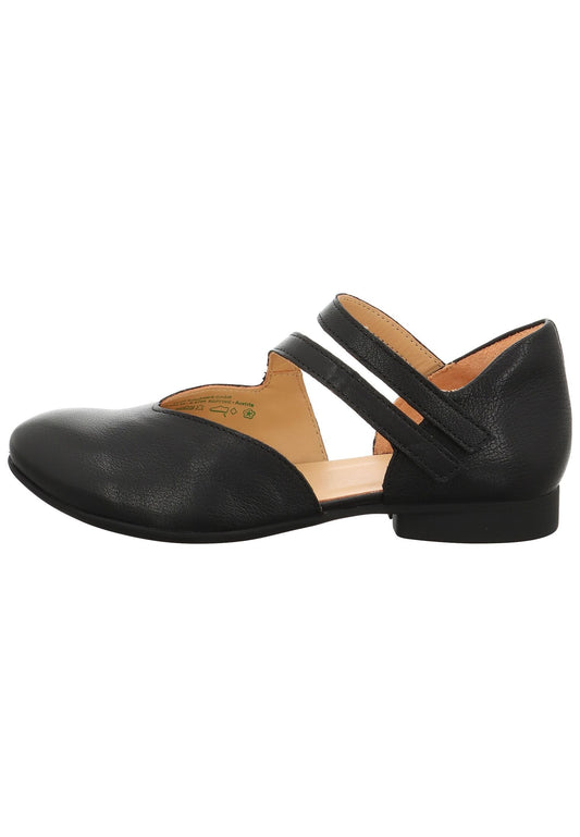 Think! Ballerinas Leder Schwarz