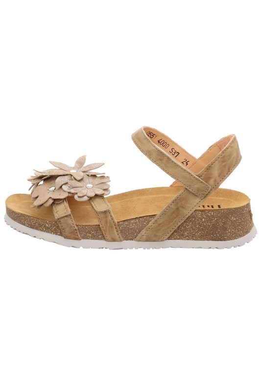 Think! Sandalen Leder Leinen