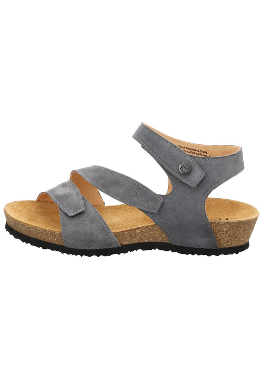 Think! Sandalen Veloursleder Mittelgrau