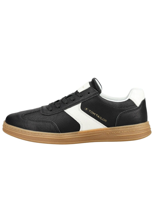 Tom Tailor Sneaker Lederimitat Schwarz