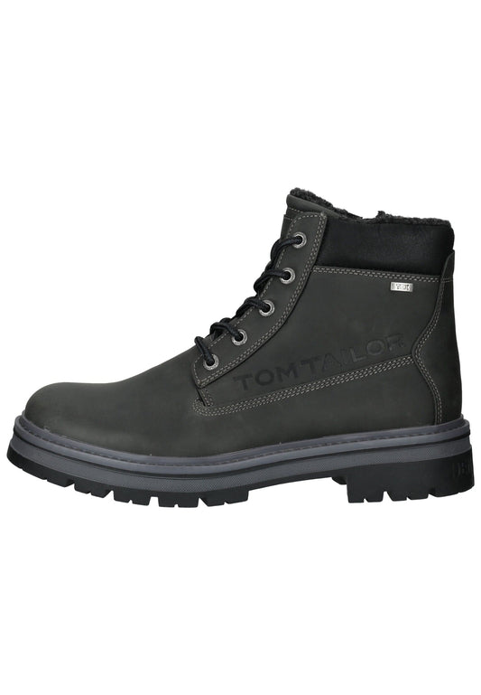 Tom Tailor Stiefelette Lederimitat Coal Warmfutter