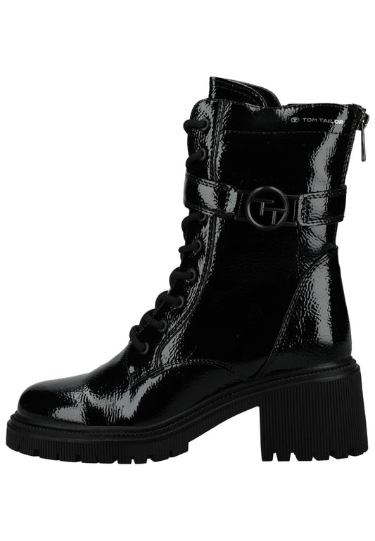 Tom Tailor Stiefelette Lederimitat Schwarz