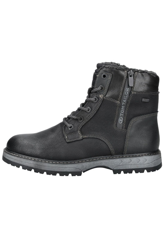 Tom Tailor Stiefelette Lederimitat/Textil Schwarz Warmfutter