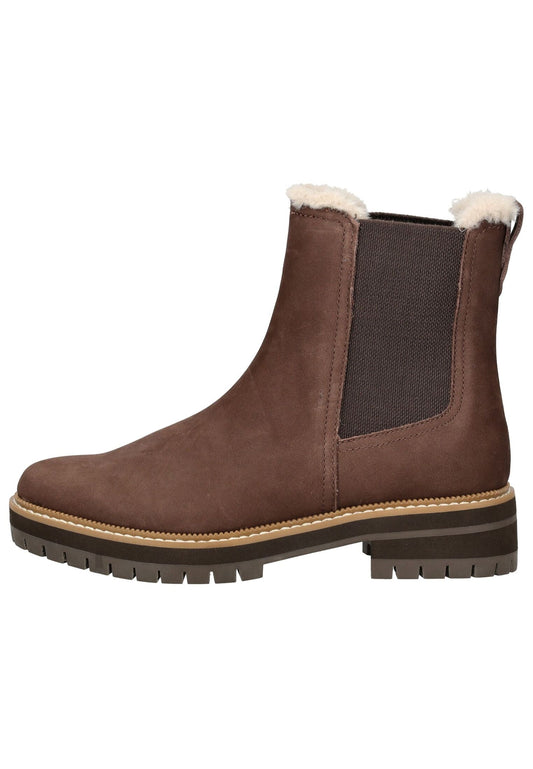 TOMS Stiefelette Leder/Textil Dunkelbraun Warmfutter