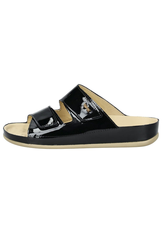 Vital Pantoletten Leder Schwarz