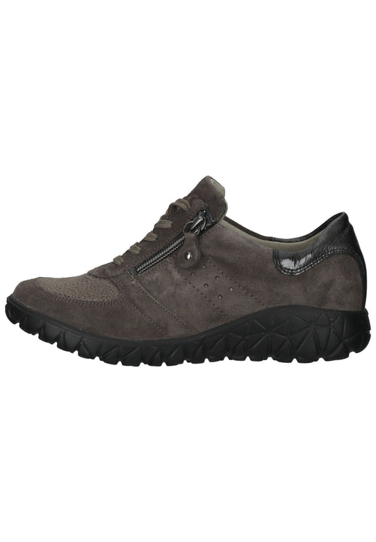Waldläufer Halbschuhe Leder/Textil Grau