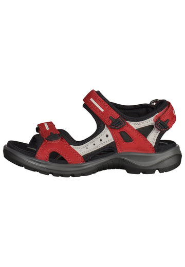 ecco Sandalen Leder/Textil Rot/Weiß - surf4shoes