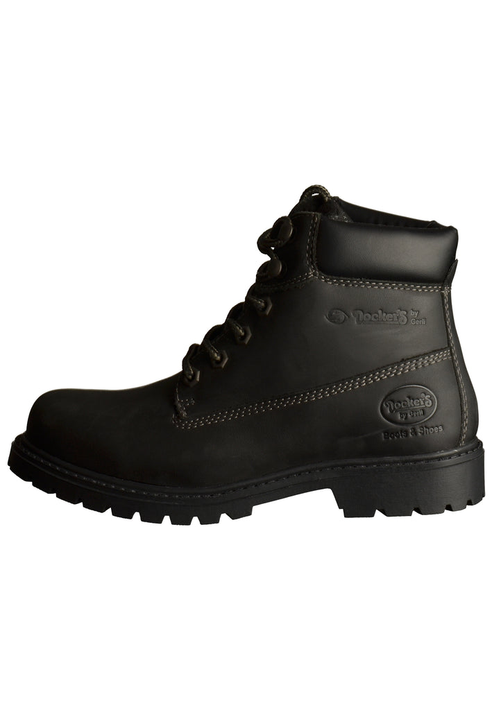 Dockers Stiefelette Leder Schwarz Warmfutter - surf4shoes