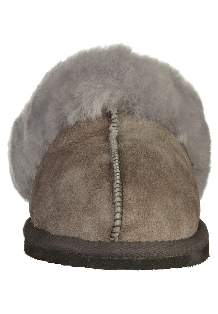 Shepherd Hausschuhe Leder Grau Warmfutter - surf4shoes