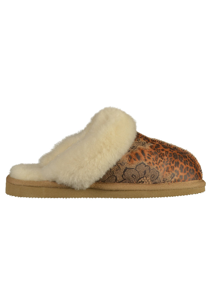 Shepherd Hausschuhe Leder Leopard - surf4shoes