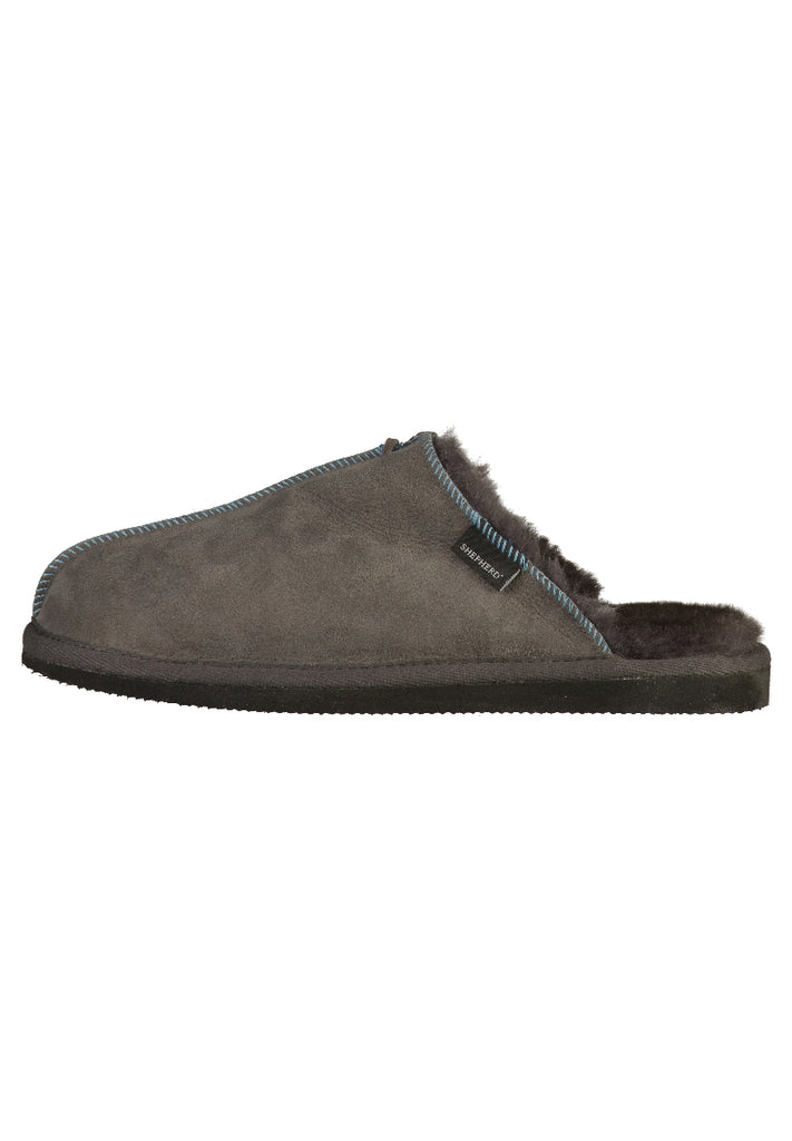 Shepherd Hausschuhe Leder Asphalt - surf4shoes