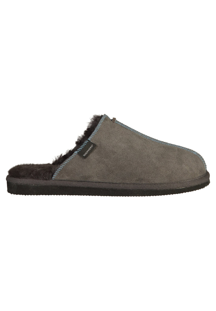 Shepherd Hausschuhe Leder Asphalt - surf4shoes