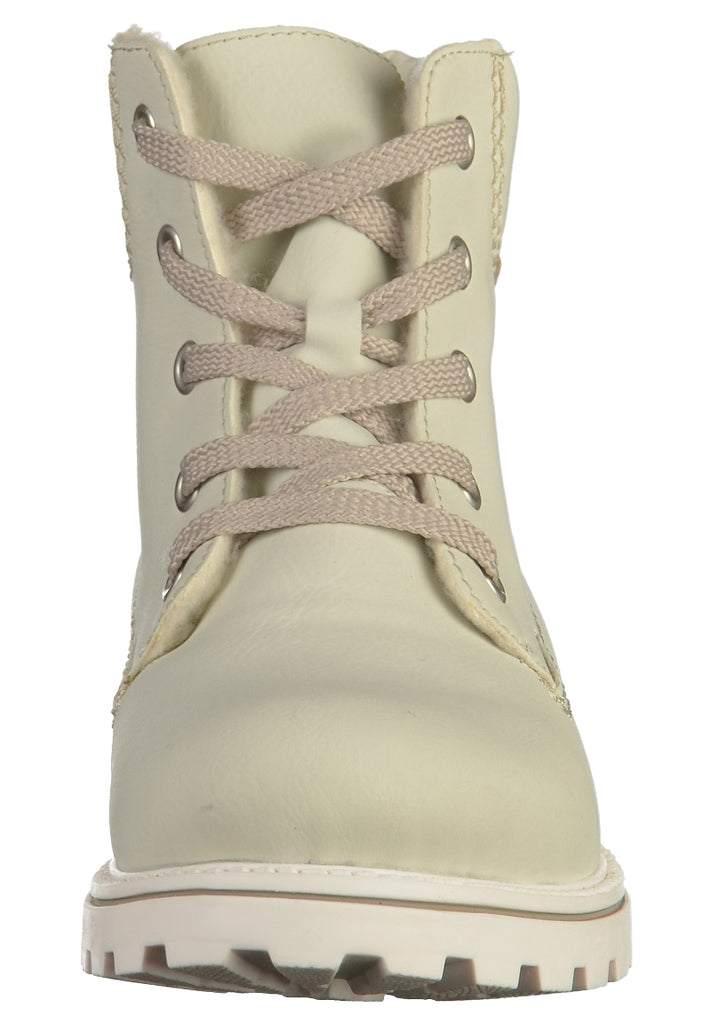 Rieker Stiefelette Lederimitat Weiß - surf4shoes