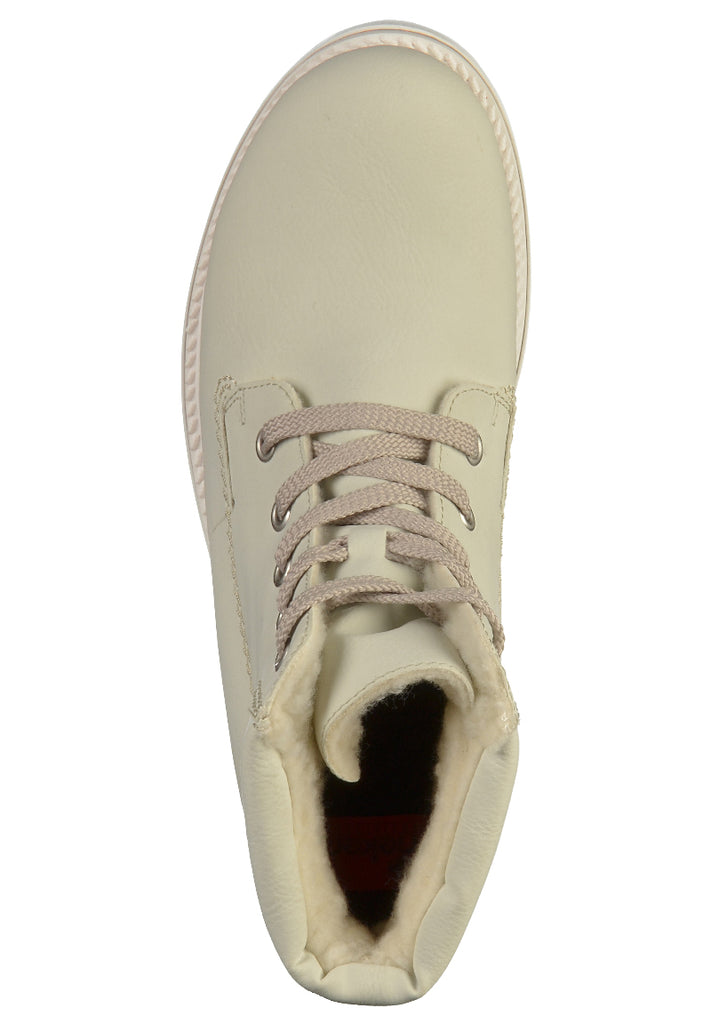 Rieker Stiefelette Lederimitat Weiß - surf4shoes