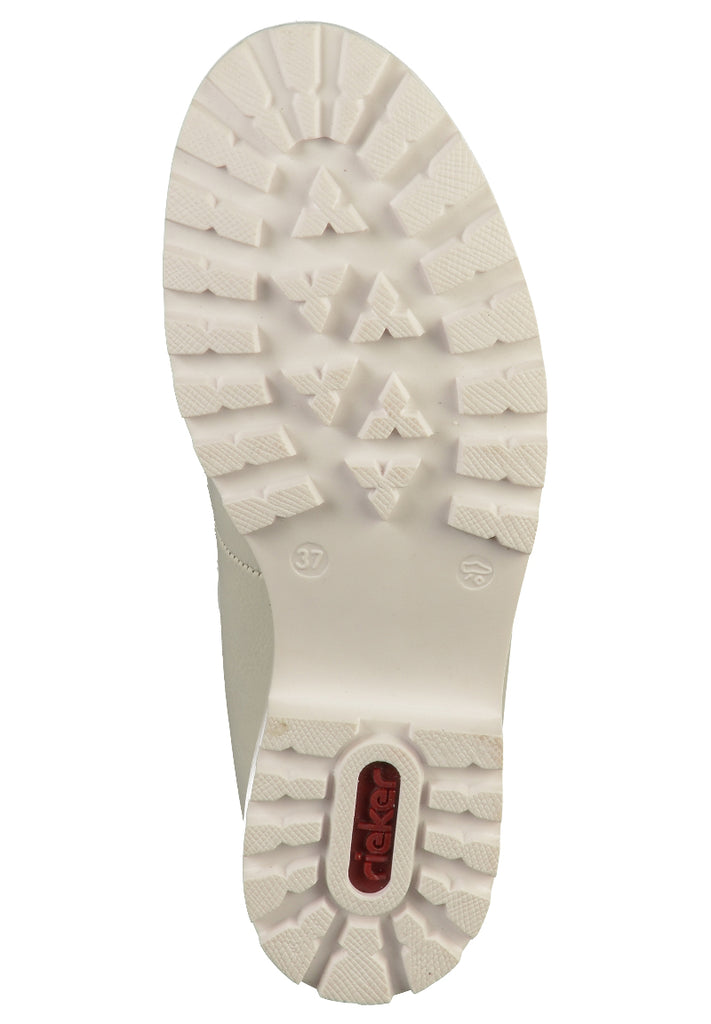 Rieker Stiefelette Lederimitat Weiß - surf4shoes