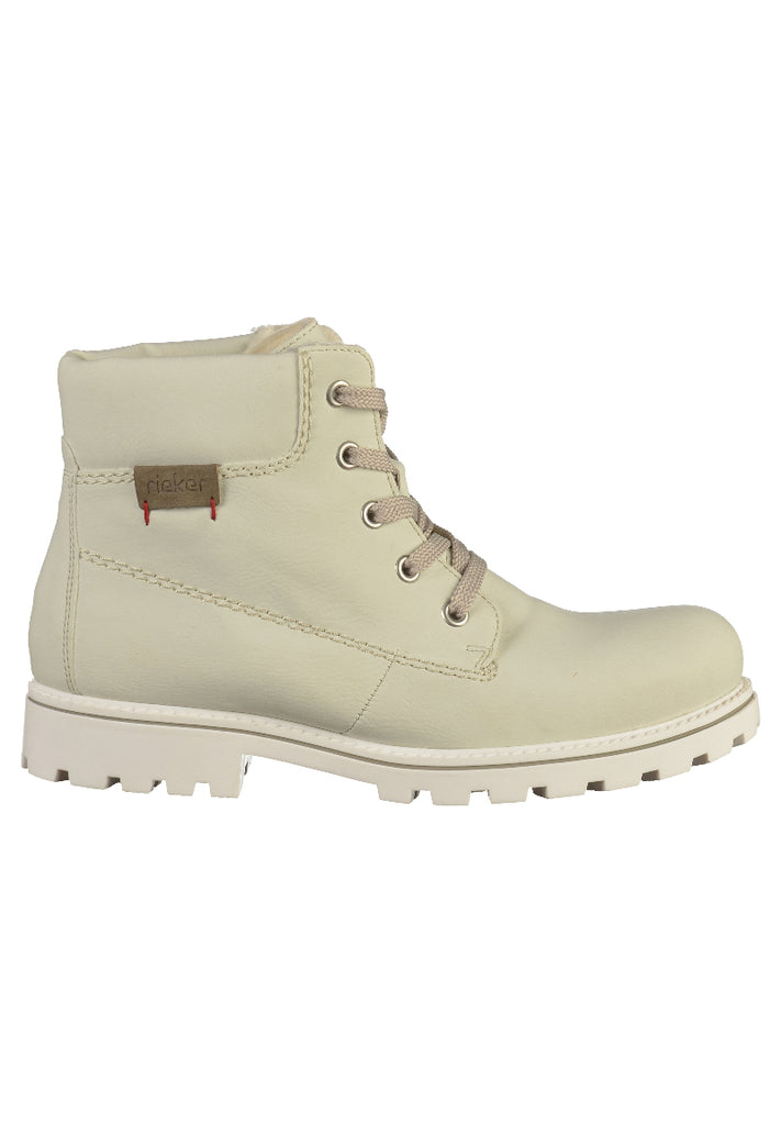 Rieker Stiefelette Lederimitat Weiß - surf4shoes