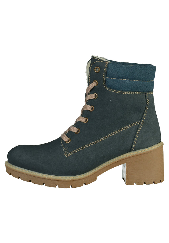 Rieker Stiefelette Lederimitat Blau - surf4shoes