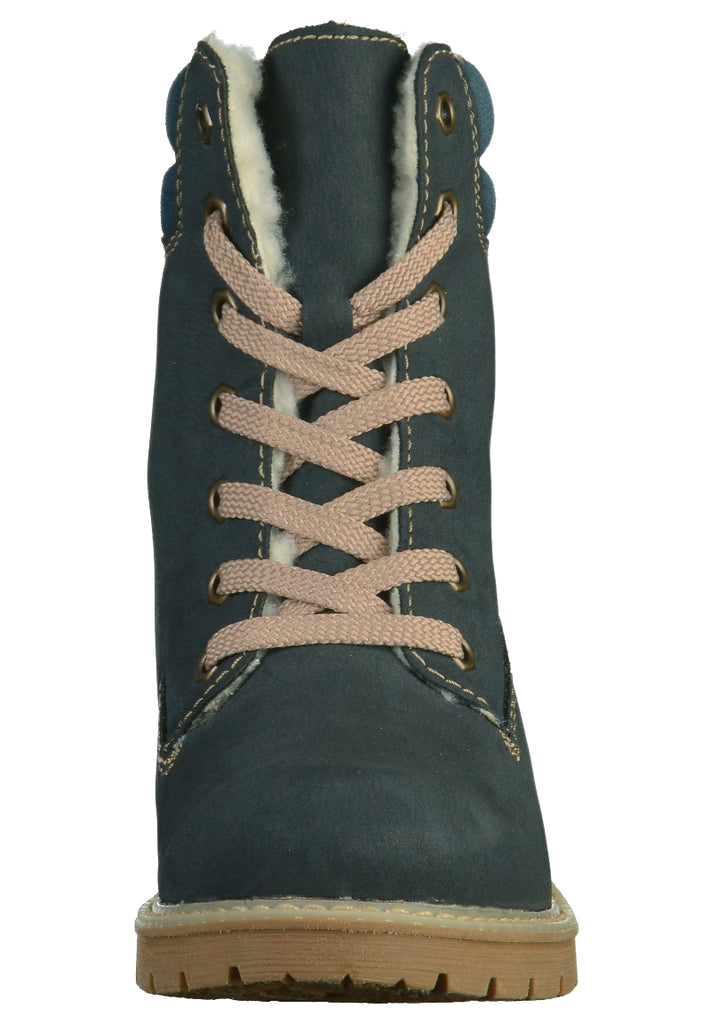 Rieker Stiefelette Lederimitat Blau - surf4shoes