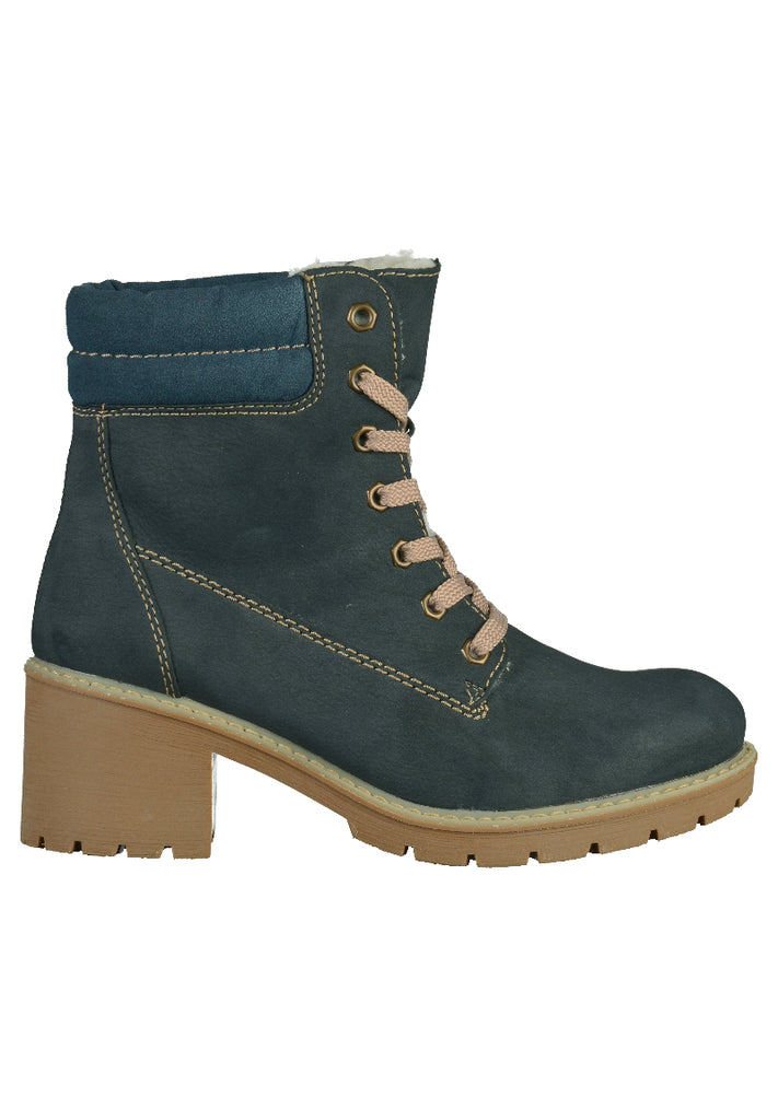 Rieker Stiefelette Lederimitat Blau - surf4shoes