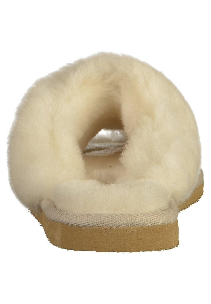 Shepherd Hausschuhe Leder Creme - surf4shoes
