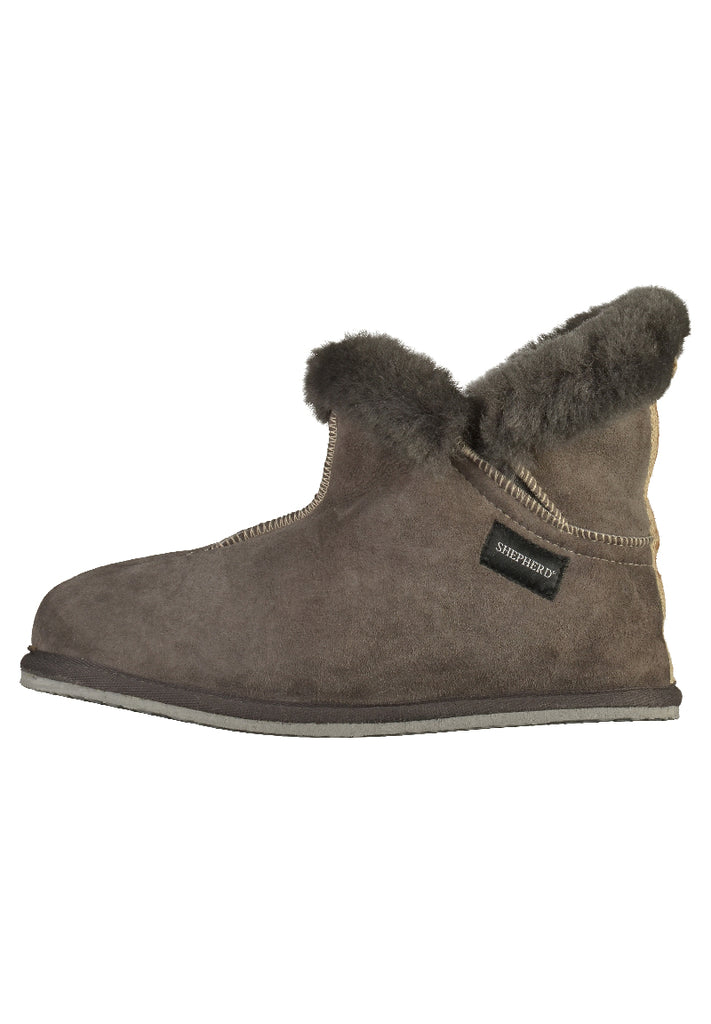 Shepherd Hausschuhe Leder Asphalt - surf4shoes