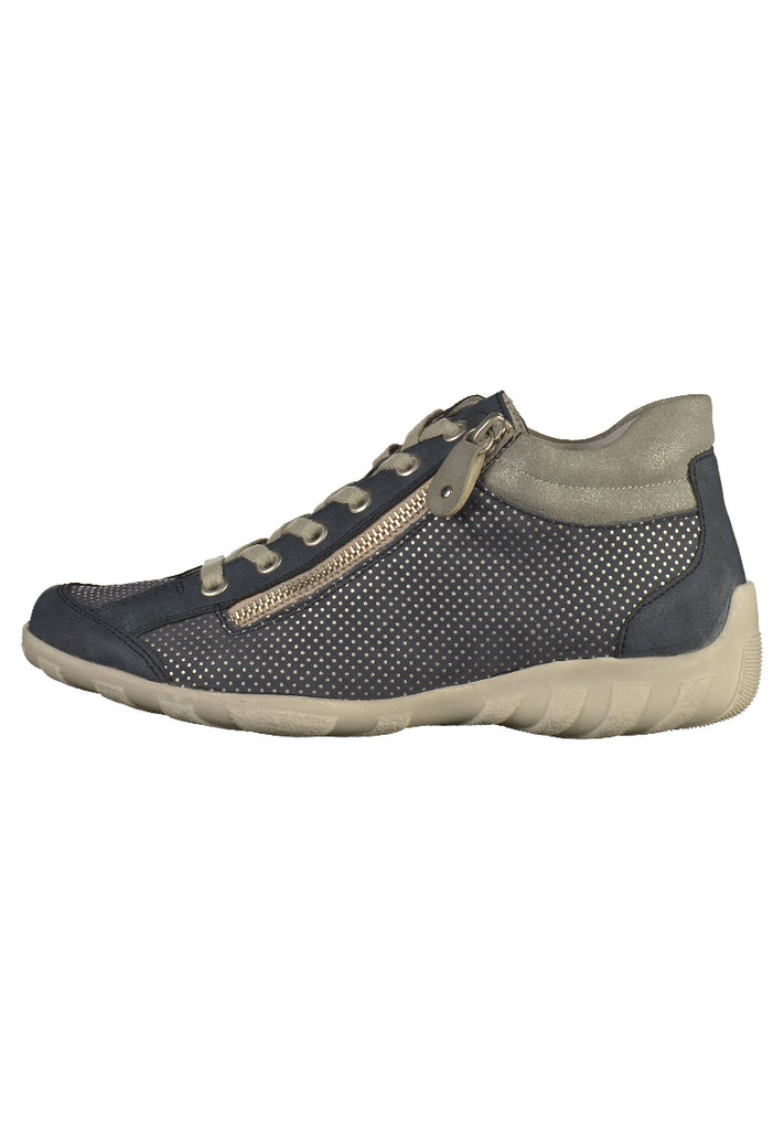 Remonte Halbschuhe Leder/Synthetik Blau - surf4shoes