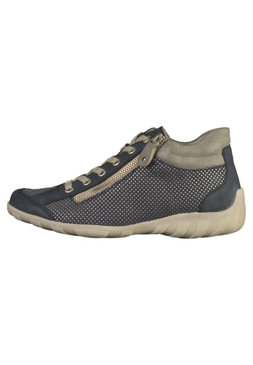 Remonte Halbschuhe Leder/Synthetik Blau - surf4shoes
