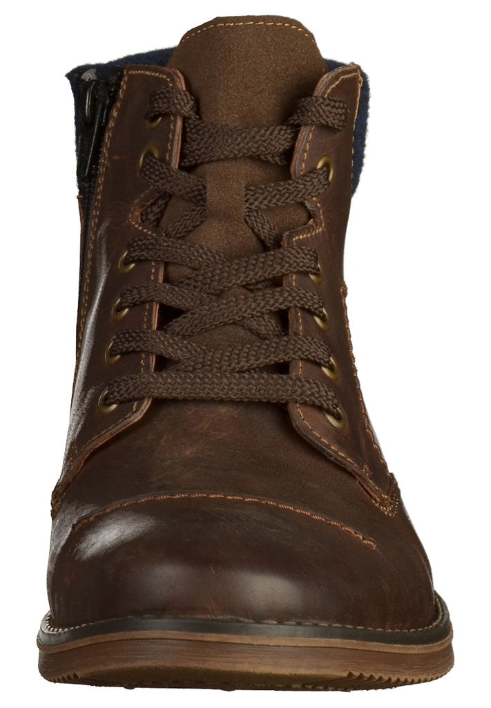 Rieker Stiefelette Glattleder Braun - surf4shoes
